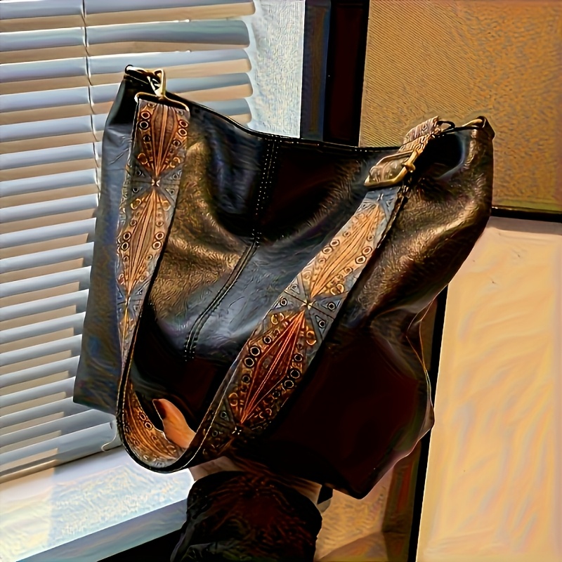 Interior Design Gold - Borsa a tracolla da donna in