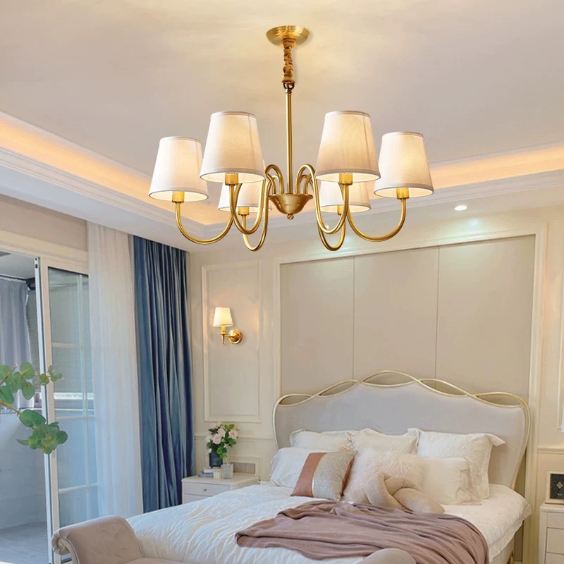 Interior Design Gold - Lampadario in rame per soggiorno camera