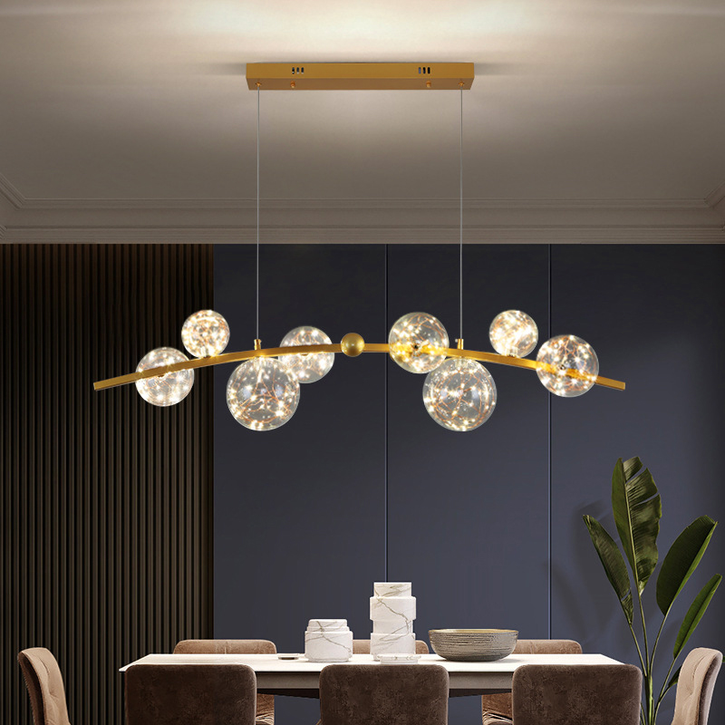 Interior Design Gold - Ristorante moderno Lampadario a LED Oro/Nero