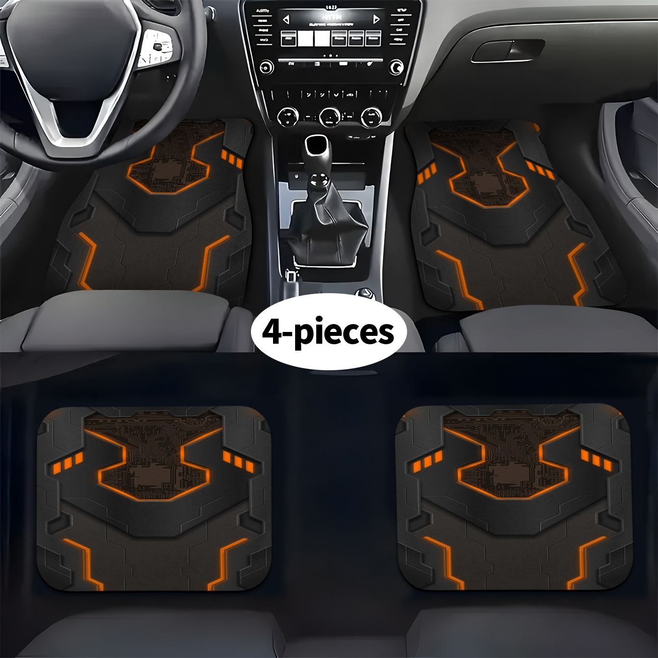 Interior Design Tech - Set di tappetini per auto da