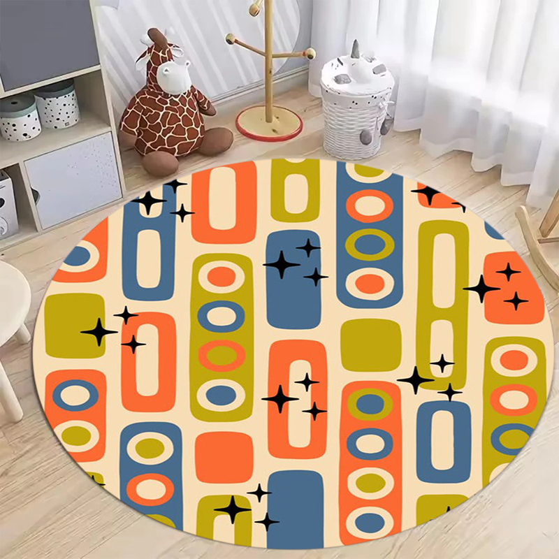Tappeto Rotondo Geometrico in  - Printed Rug Abstract recensione e prezzo